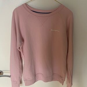 Champion Pink Pullover Sweatshirt Women's S Cotton Blend Fleece Crew Logo